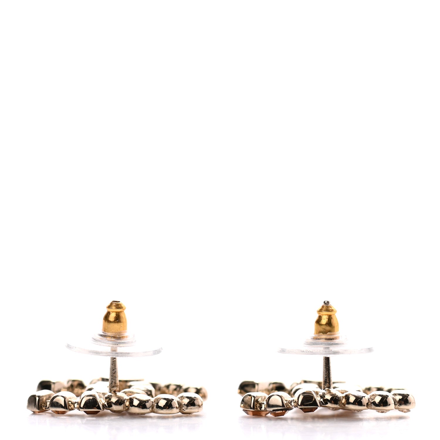 Chanel Baguette Crystal CC Earrings Gold 3 of 5