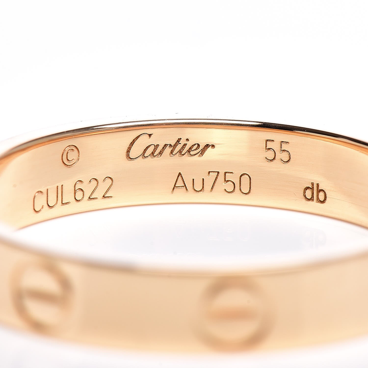 Cartier 18K Yellow Gold 3.5mm LOVE Wedding Band Ring 55 7.25 4 of 4