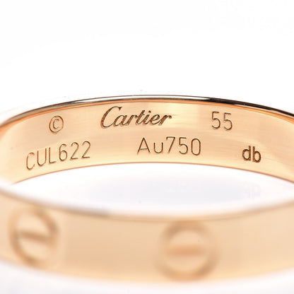 Cartier 18K Yellow Gold 3.5mm LOVE Wedding Band Ring 55 7.25 4 of 4