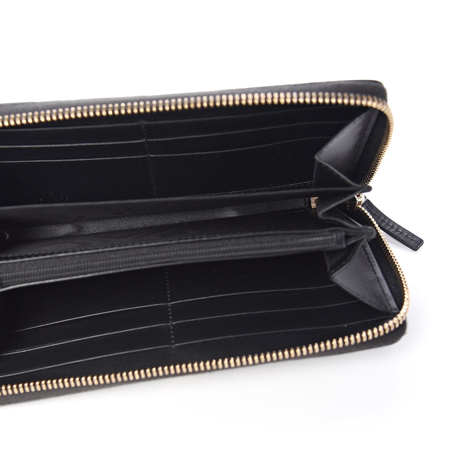 Gucci Guccissima Bow Zip Around Wallet Black 4 of 7