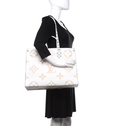 Louis Vuitton Monogram Giant Onthego GM Kaki Beige 2 of 10