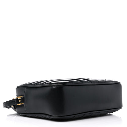 Saint Laurent Calfskin Matelasse Monogram Lou Camera Bag Black 4 of 9