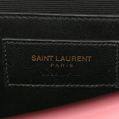 Saint Laurent Grain De Poudre Medium Classic Monogram Kate Satchel Dark Rose 6 of 10