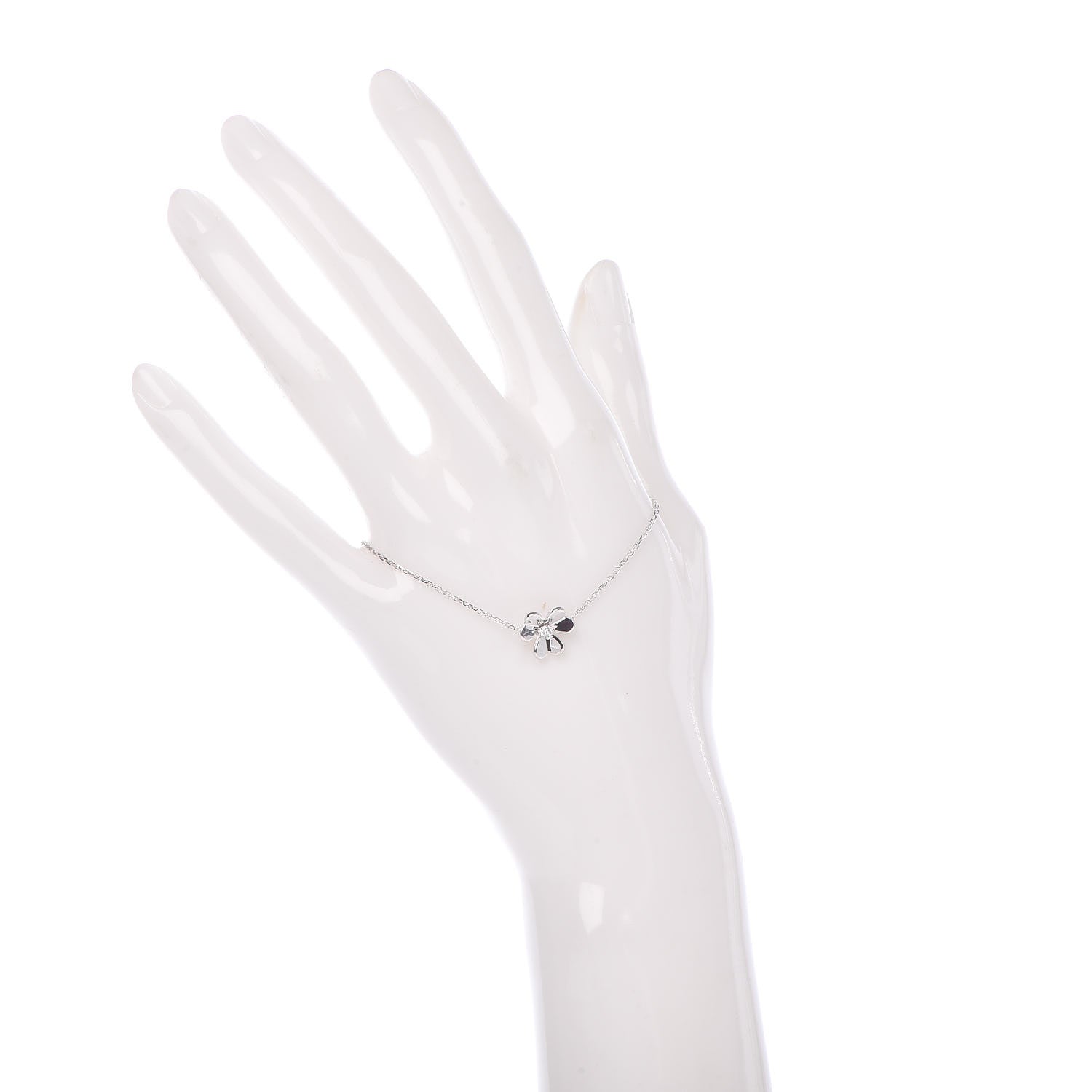 Van Cleef & Arpels 18K White Gold Diamond Mini Frivole Bracelet 2 of 7