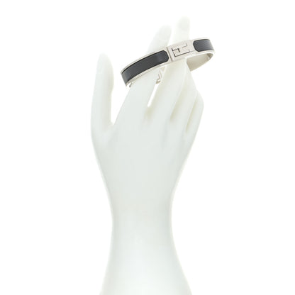 Hermes Matte Enamel Jet Bracelet GM Black 2 of 5