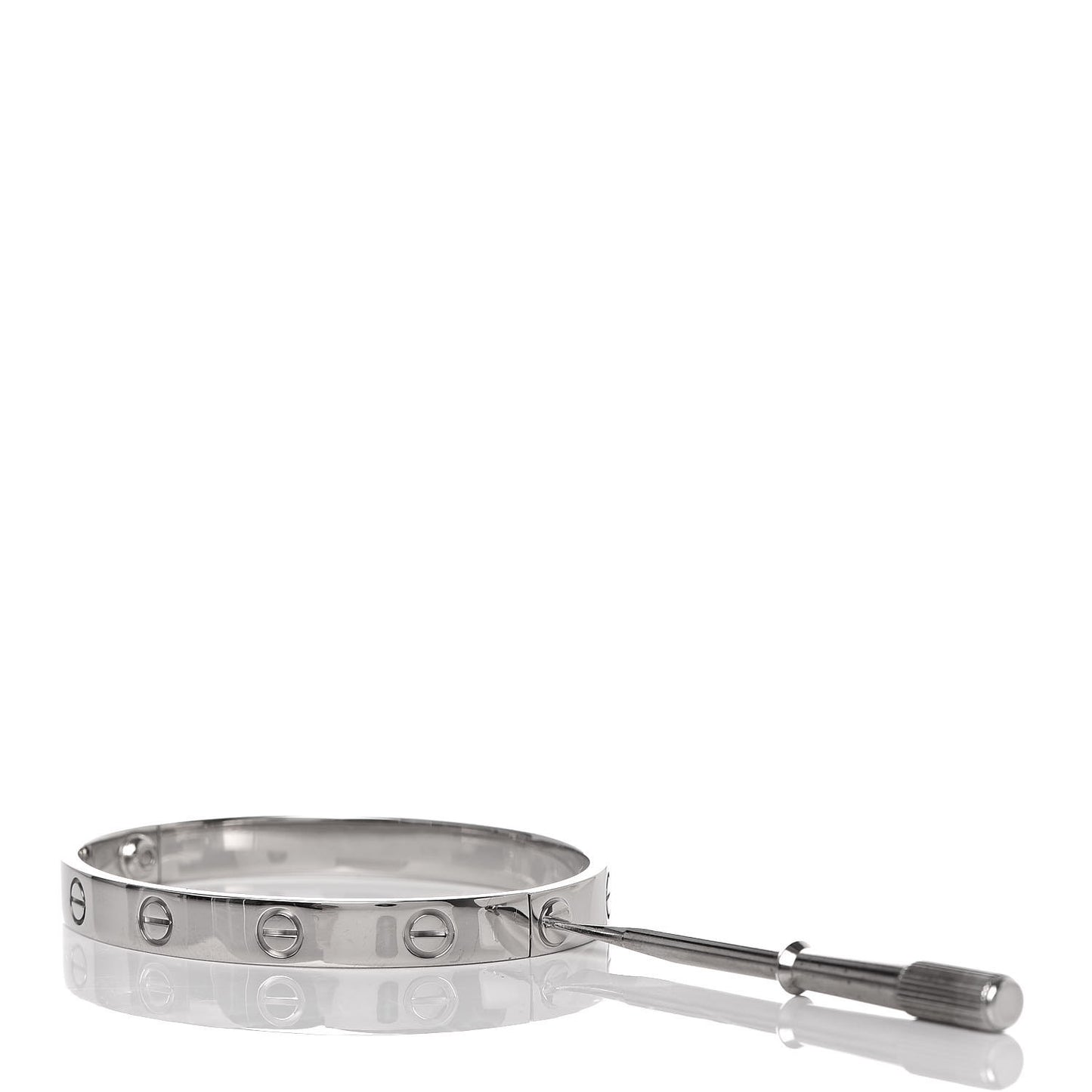 18K White Gold LOVE Bracelet 16