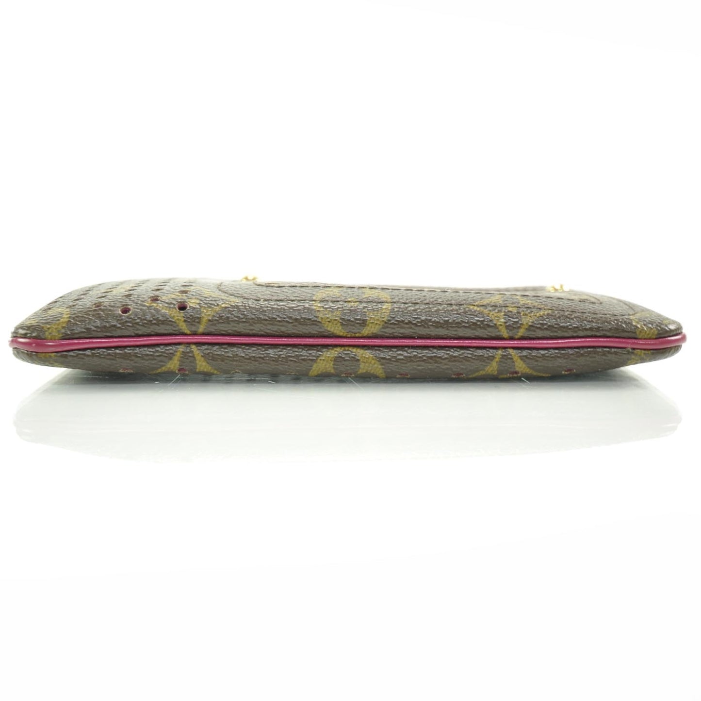 Monogram Perforated Pochette Plat Fuchsia