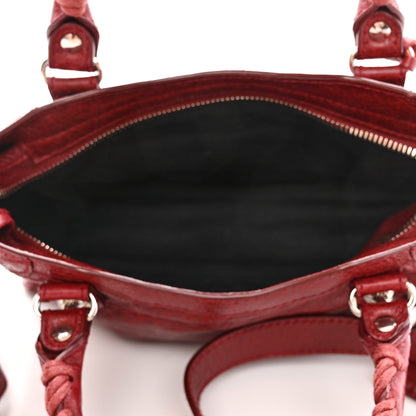 Balenciaga Agneau Giant 12 Silver Hardware Mini City Rouge Cerise 5 of 11