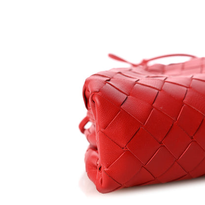 Bottega Veneta Nappa Intrecciato The Mini Pouch Bright Red 9 of 10
