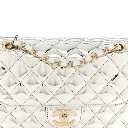 Chanel Mirror Calfskin Metallic Calfskin Medium Hollywood Boulevard Flap With Star Coin Purse Silvery 9 of 12