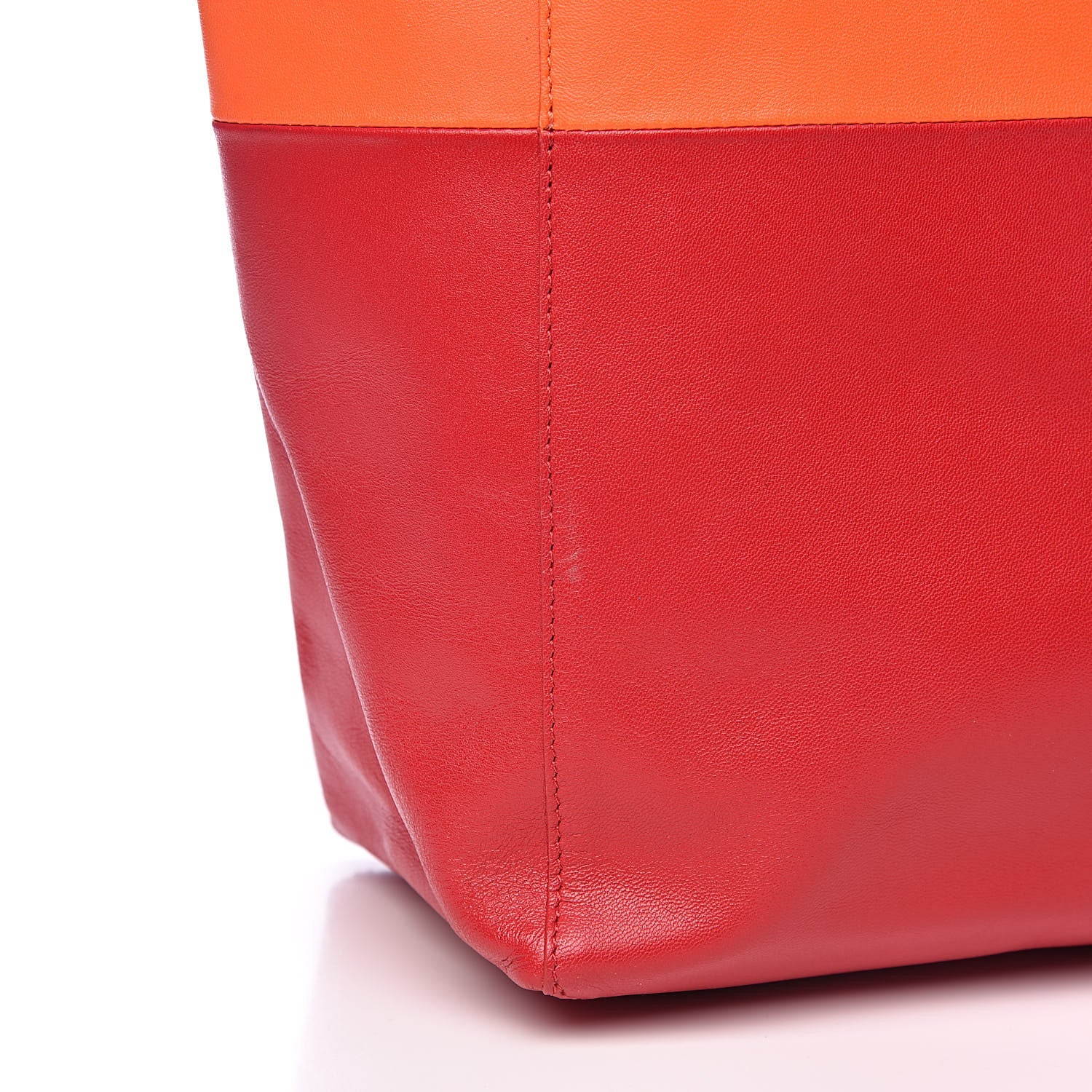Celine Lambskin Vertical Bi-Cabas Orange Magenta 11 of 11