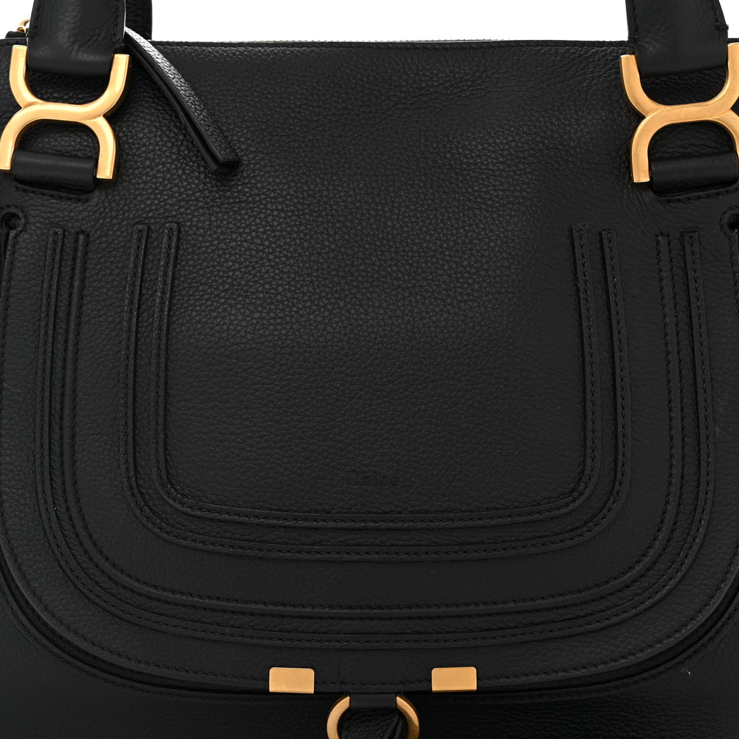 Chloe Calfskin Braided Medium Marcie Double Carry Black 8 of 10