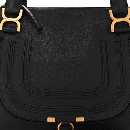 Chloe Calfskin Braided Medium Marcie Double Carry Black 8 of 10