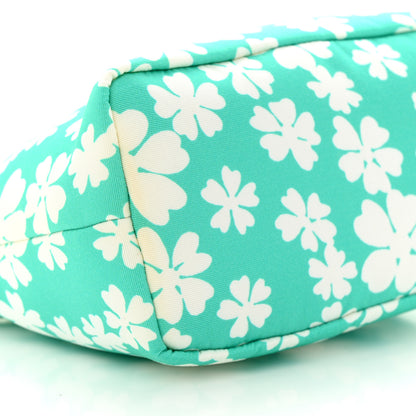 Miu Miu Nylon Magnolia Print Mini Spirit Cire Bag Giada White 9 of 13