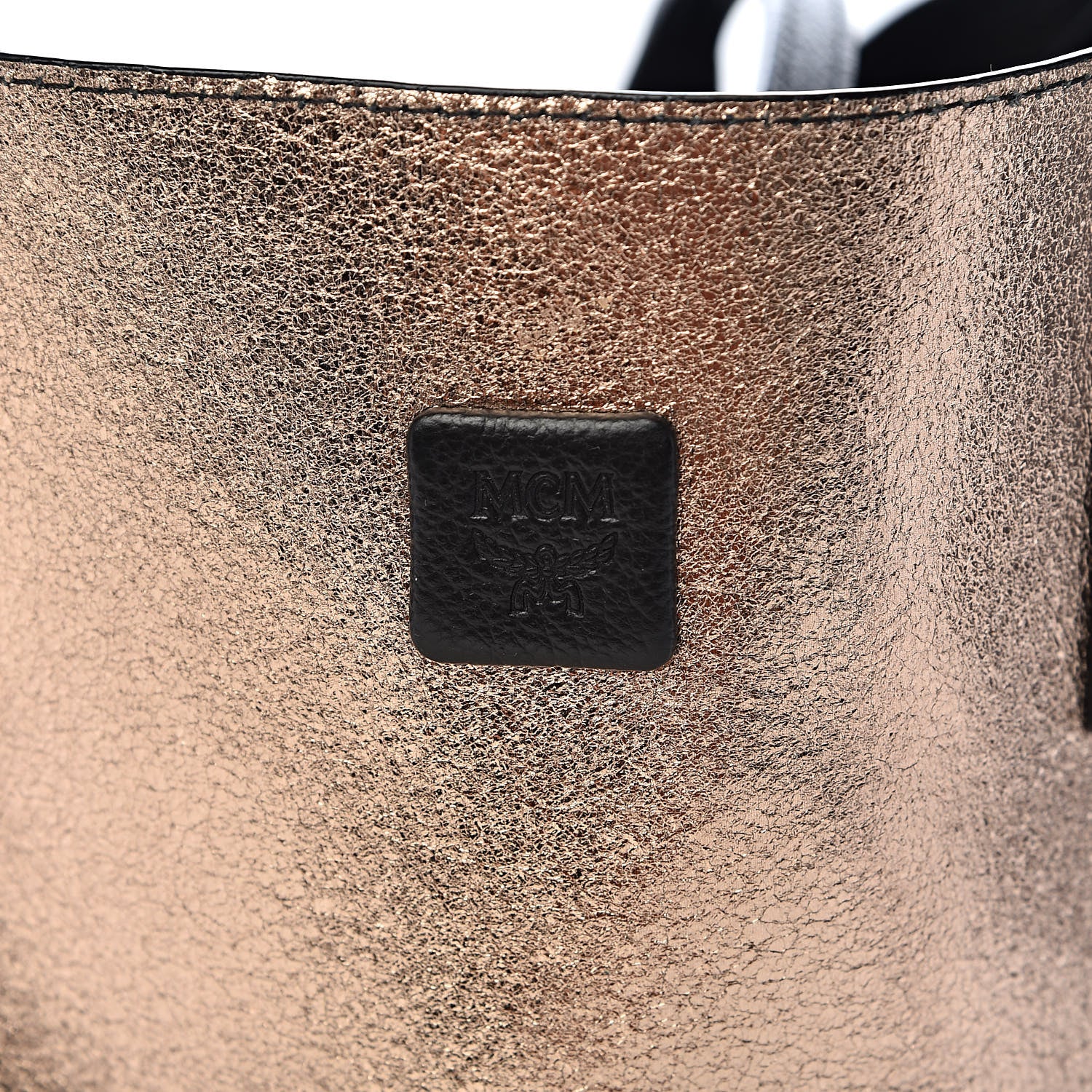 MCM Grained Calfskin Large Reversible Wandel Tote Black 19 of 19