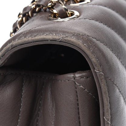 Chanel Calfskin Chevron Quilted Small Statement Flap Khaki 15 of 20