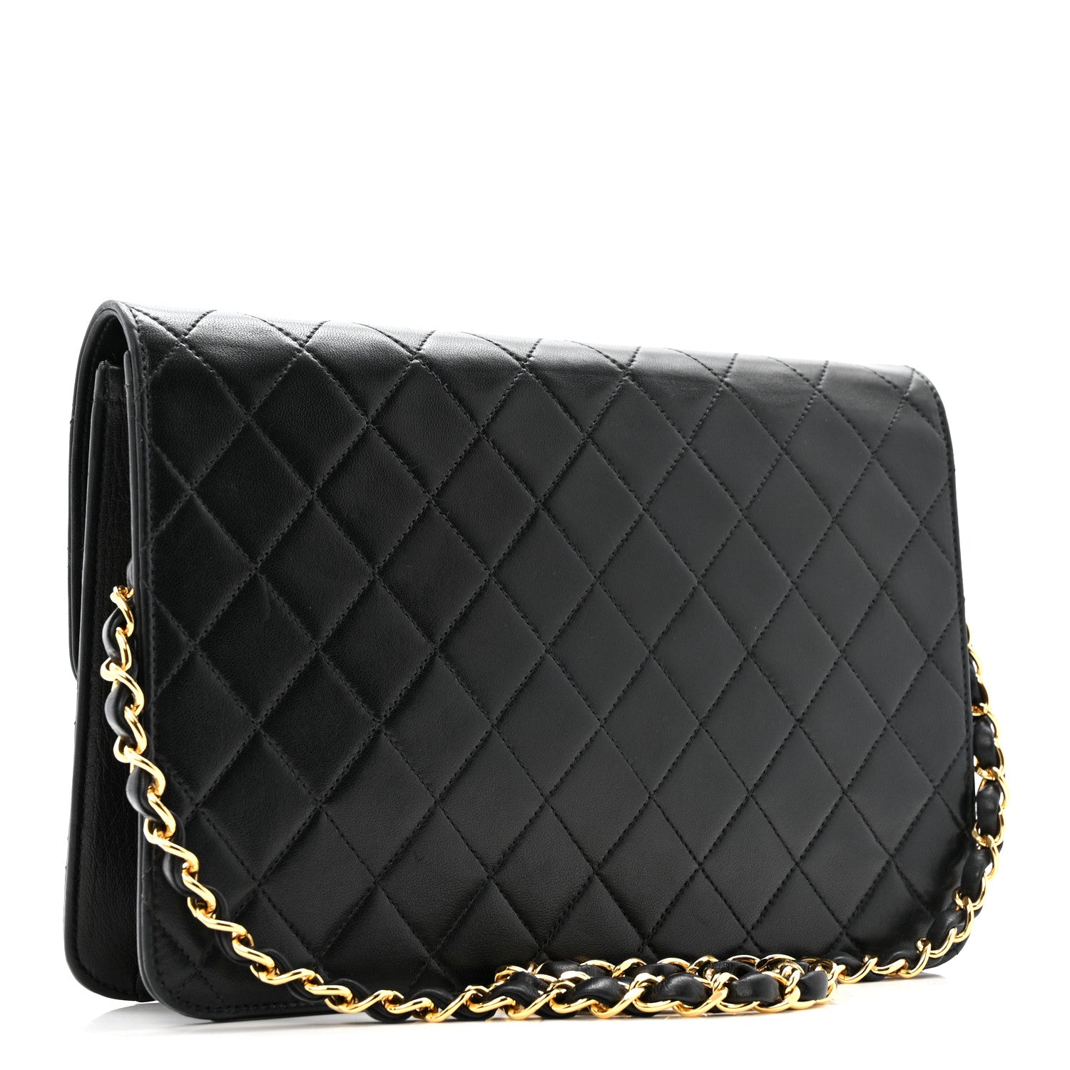 Chanel Lambskin Quilted Medium Single Flap Black 3 of 14
