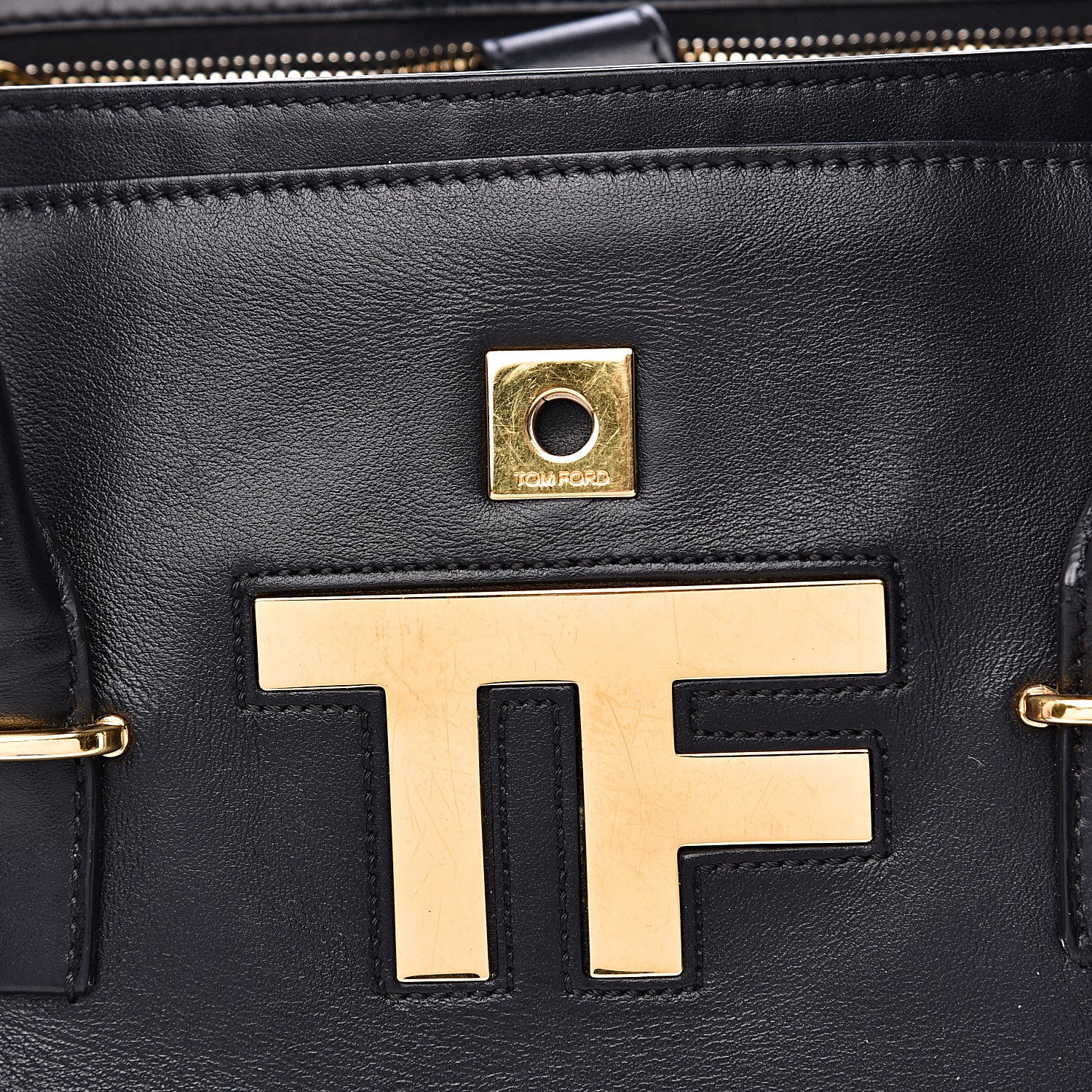 Tom Ford Smooth Calfskin Medium Icon Bag Black 8 of 16