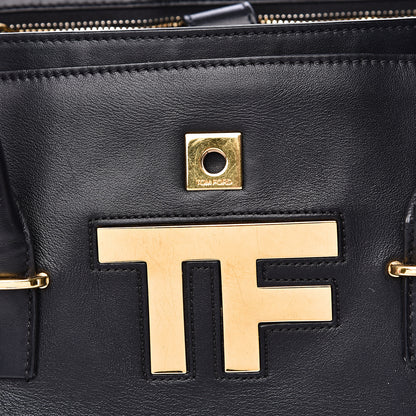 Tom Ford Smooth Calfskin Medium Icon Bag Black 8 of 16