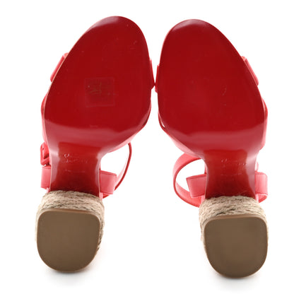 Christian Louboutin Nappa Summer Mariza 85 Espadrille Sandals 36 Ole Natural 6 of 8