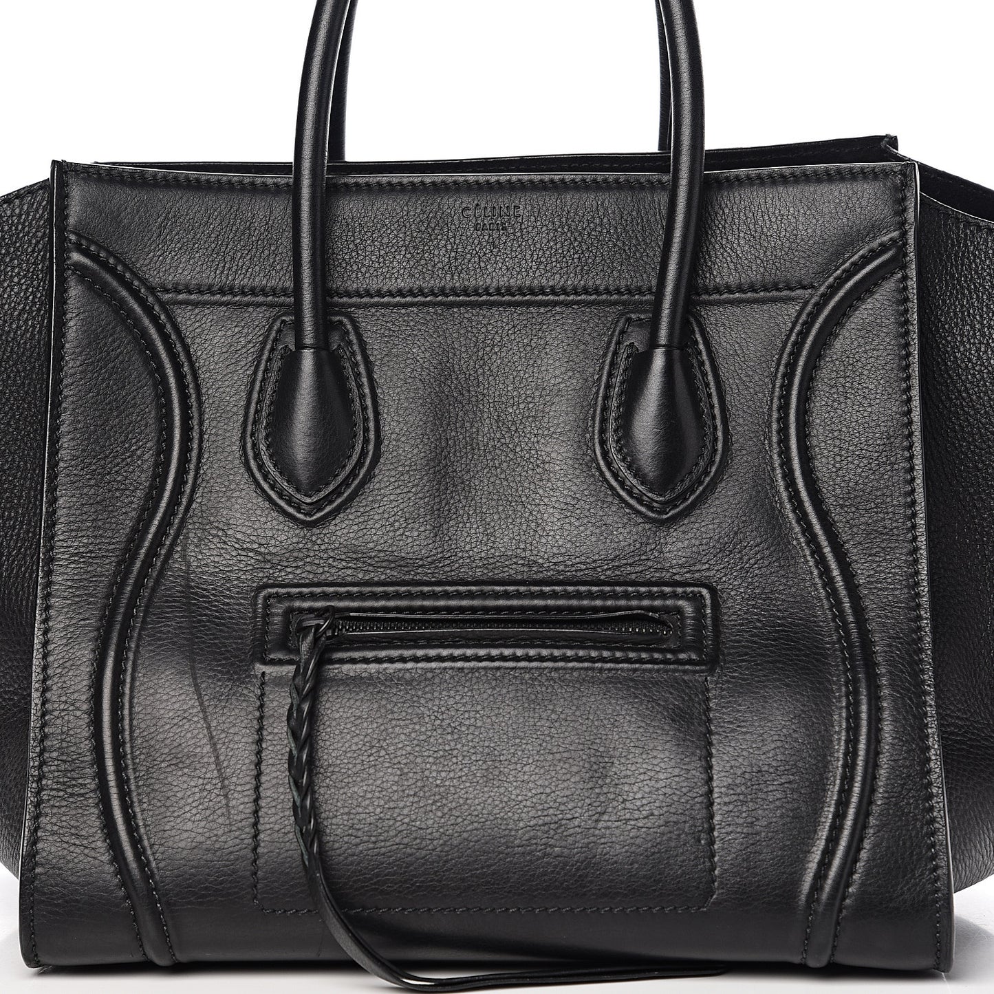 Supple Calfskin Medium Phantom Luggage Black