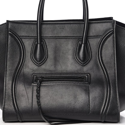 Celine Supple Calfskin Medium Phantom Luggage Black 10 of 10