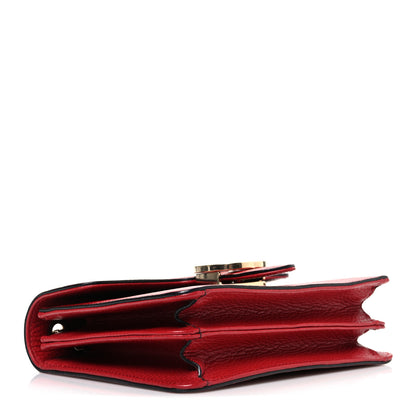Gucci Dollar Calfskin Small Interlocking G Shoulder Bag Red 4 of 10