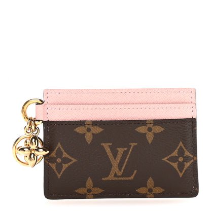 Louis Vuitton Monogram LV Charms Card Holder Rose Ballerine 1 of 6