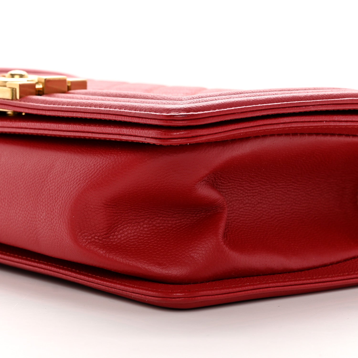 Chanel Caviar Quilted Medium Boy Flap Red 10 of 16