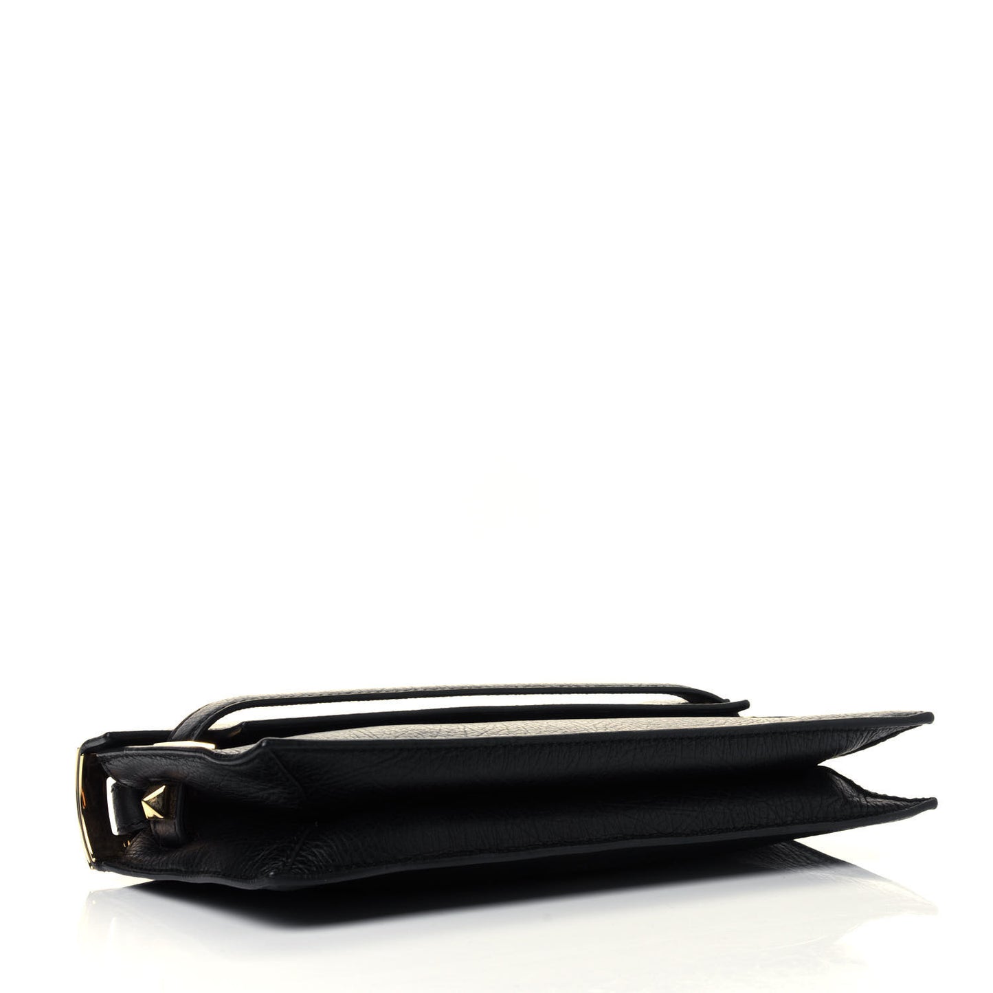 Calfskin Elephant Embossed My Rockstud Clutch Black