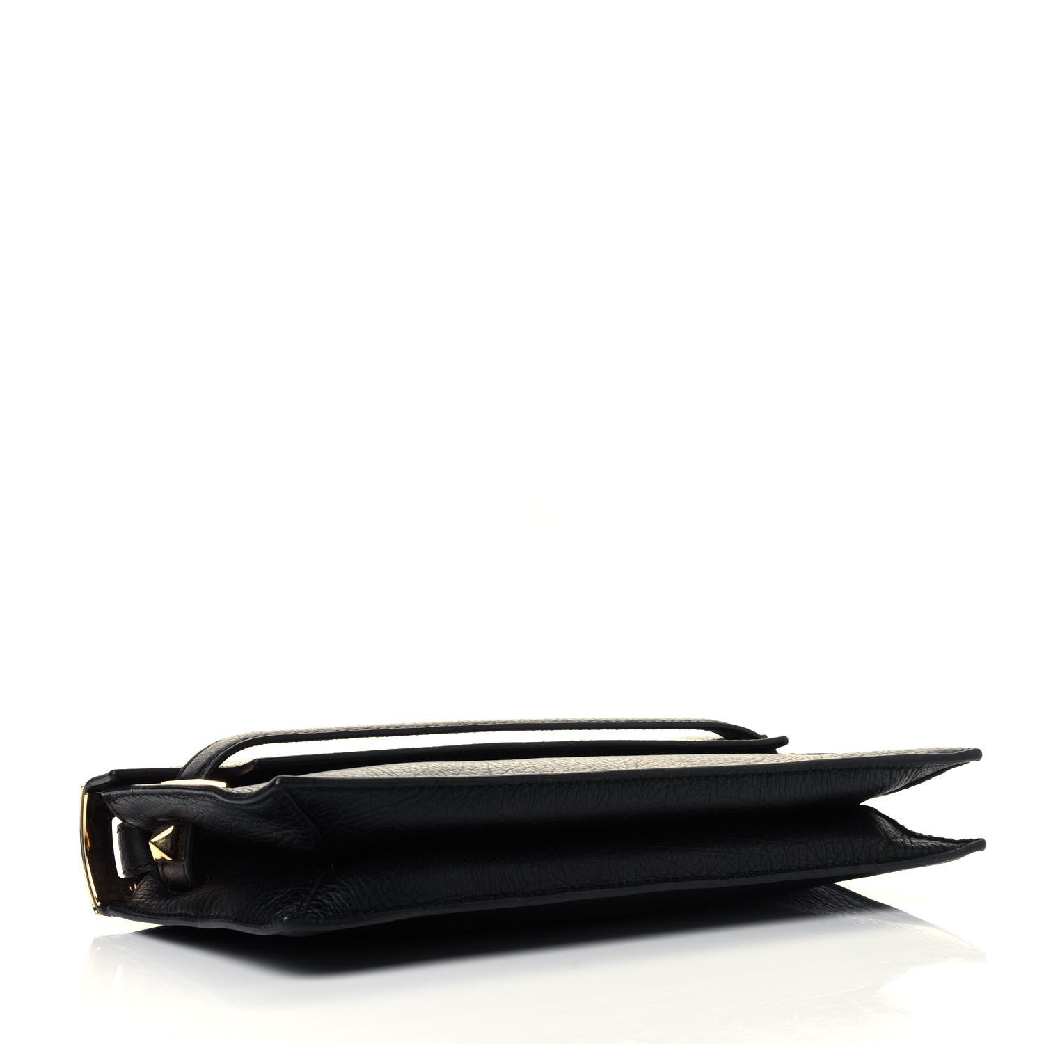 Valentino Garavani Calfskin Elephant Embossed My Rockstud Clutch Black 3 of 4