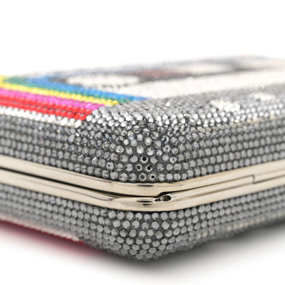 Judith Leiber Crystal Bespoke Rainbow Mix Slim Slide Minaudiere Clutch Multicolor 8 of 12