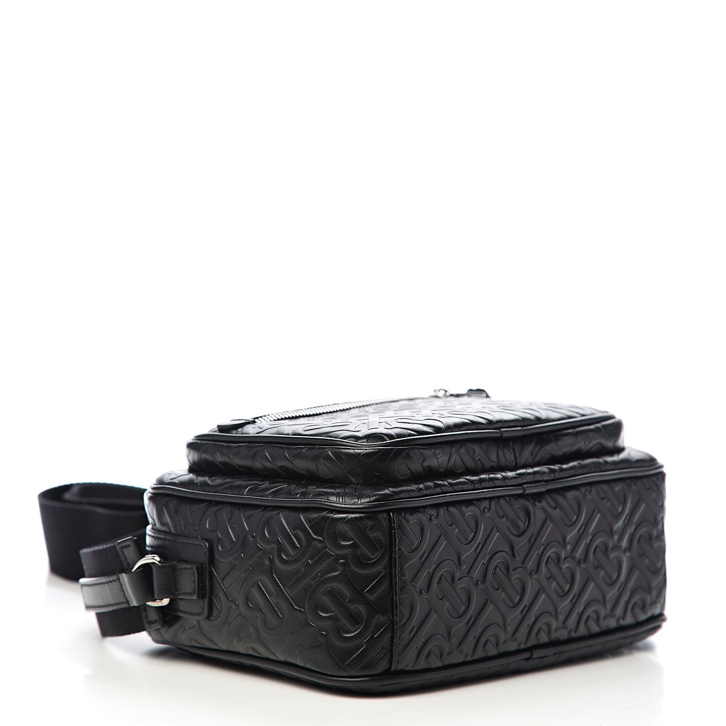 Calfskin Embossed Monogram Small Camera Bag Black