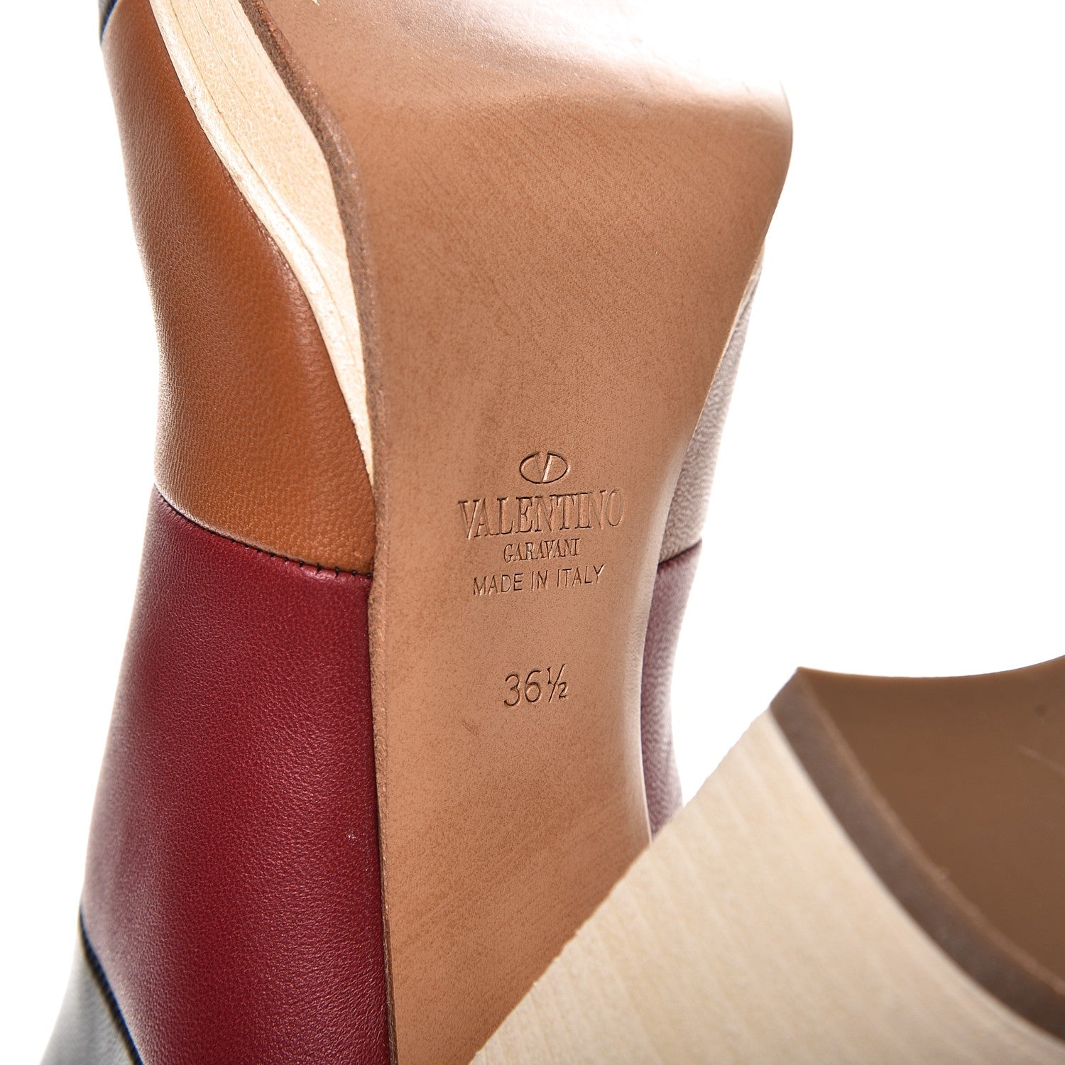 Valentino Garavani Nappa Patchwork Striped Bo-y-ch BBoots 36.5 Multicolor 6 of 9