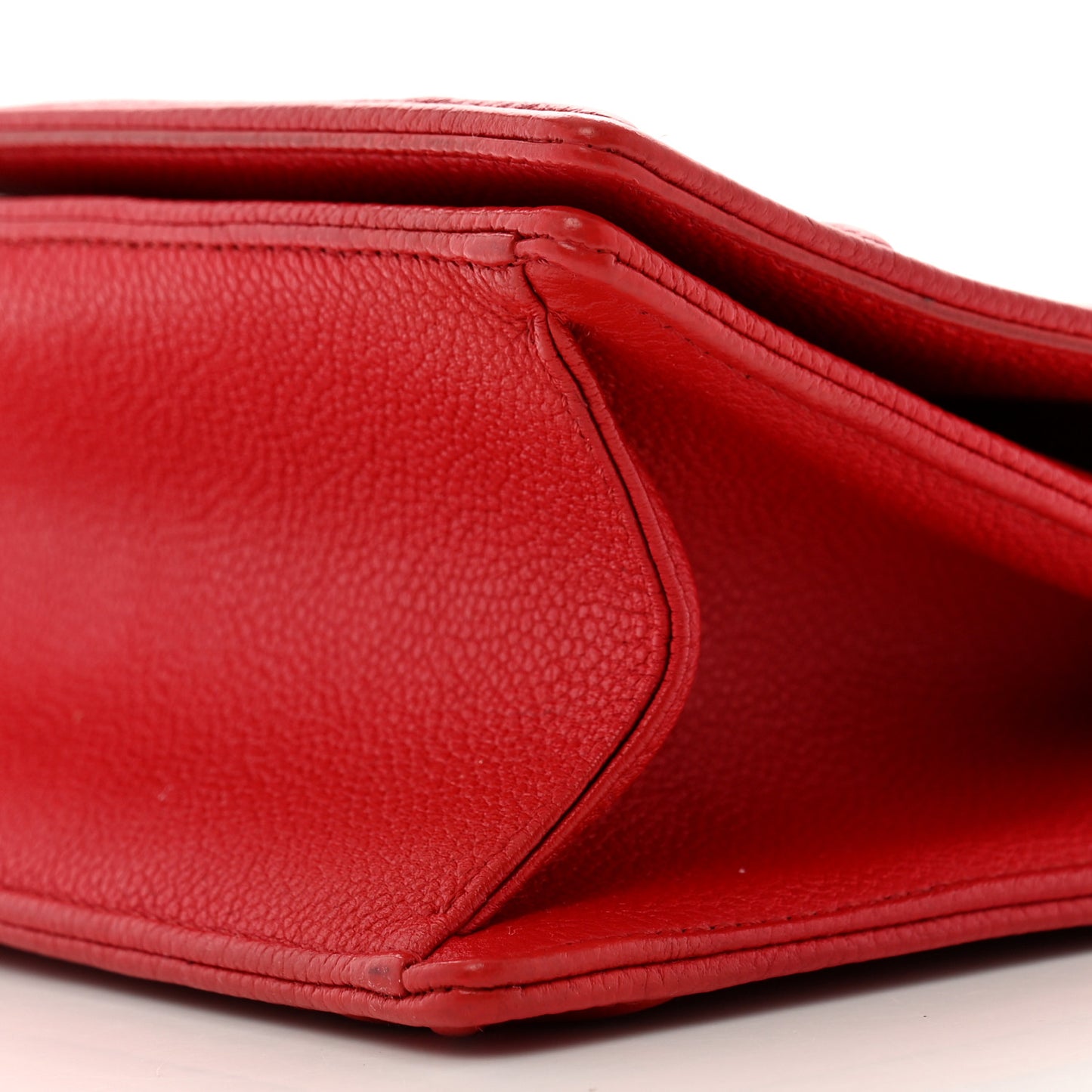 Grained Calfskin Small Diorama Flap Bag Red