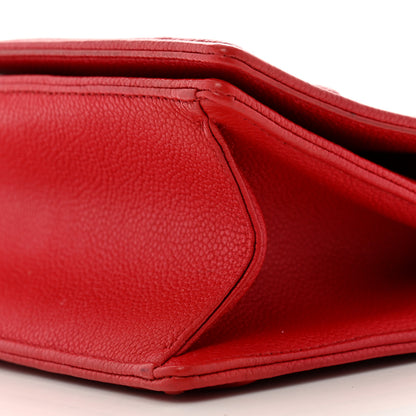 Christian Dior Grained Calfskin Small Diorama Flap Bag Red 10 of 12