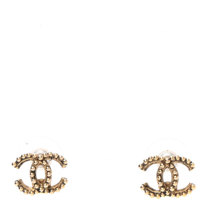 Chanel Metal Beaded CC Earrings Gold 1 of 4