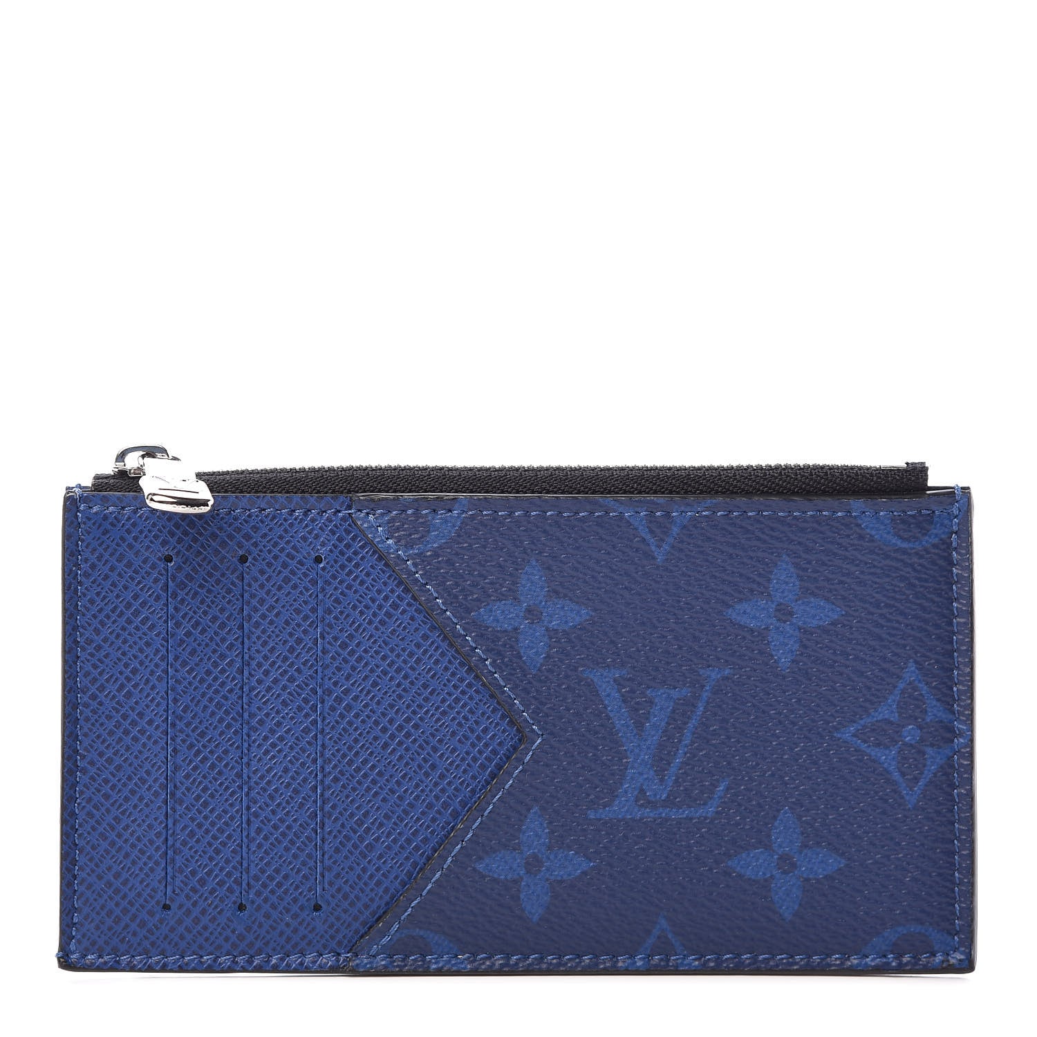 Louis Vuitton Monogram Taiga Coin Card Holder Cobalt 1 of 6
