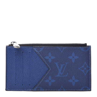 Louis Vuitton Monogram Taiga Coin Card Holder Cobalt 1 of 6