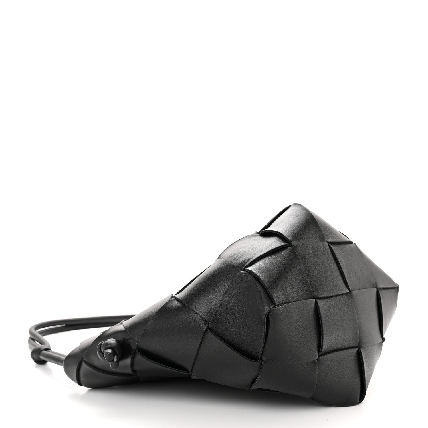 Bottega Veneta Nappa Maxi Intrecciato Clasp Bucket Bag Black 4 of 13
