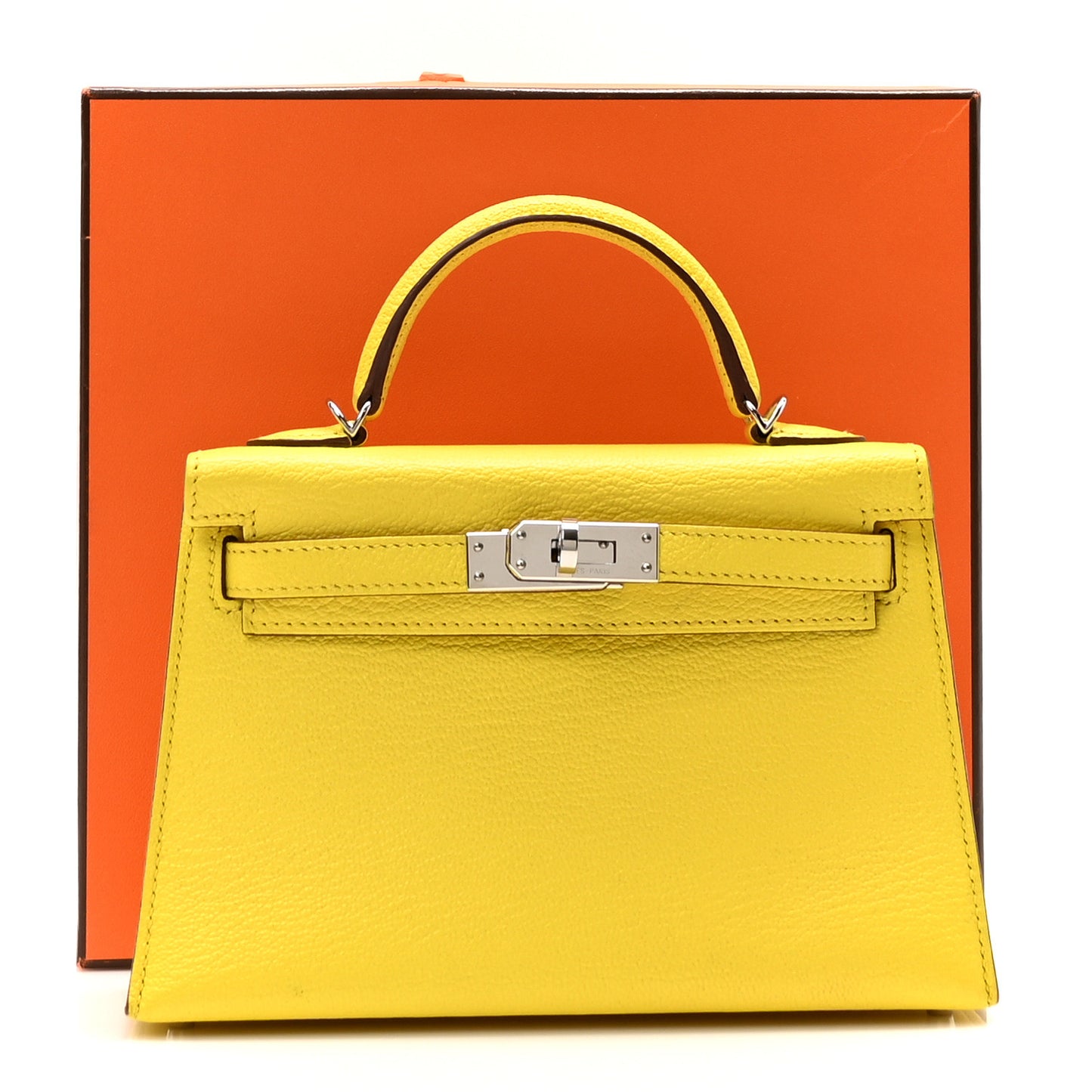 Chevre Mysore Mini Kelly Sellier 20 Jaune Citron