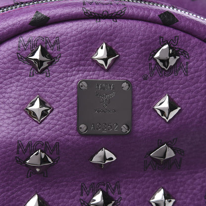 MCM Visetos Studded Medium Stark Backpack Purple 8 of 8