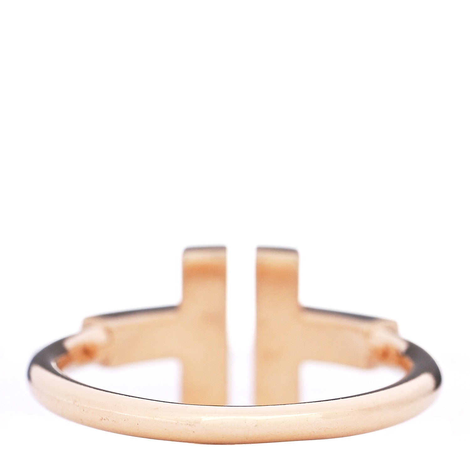 Tiffany 18K Rose Gold Black Onyx T Wire Ring 52 6 3 of 5