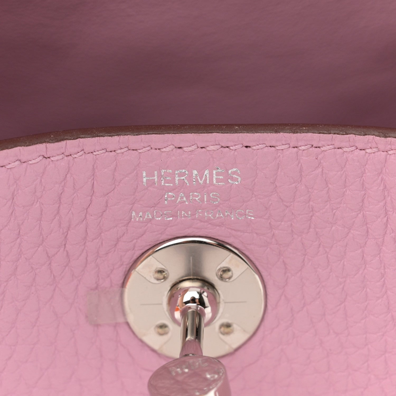 Hermes Taurillon Clemence Mini Lindy 20 Mauve Sylvestre 6 of 12