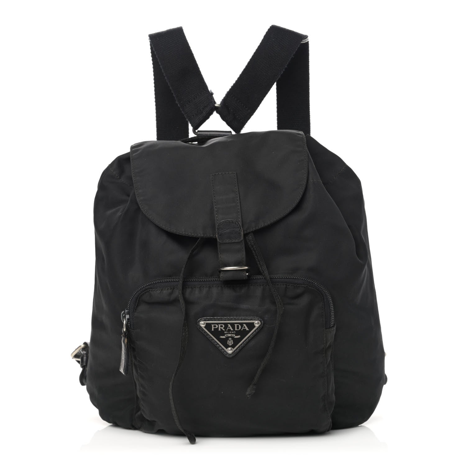 Prada Nylon Vela Cinch Backpack Black 1 of 16