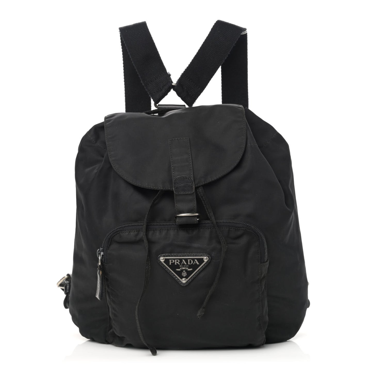 Nylon Vela Cinch Backpack Black