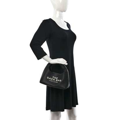 Marc Jacobs Grained Calfskin Mini The Sack Bag Black 2 of 11