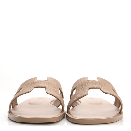 Hermes Epsom Oran Sandals 37.5 Beige Perlino 3 of 10