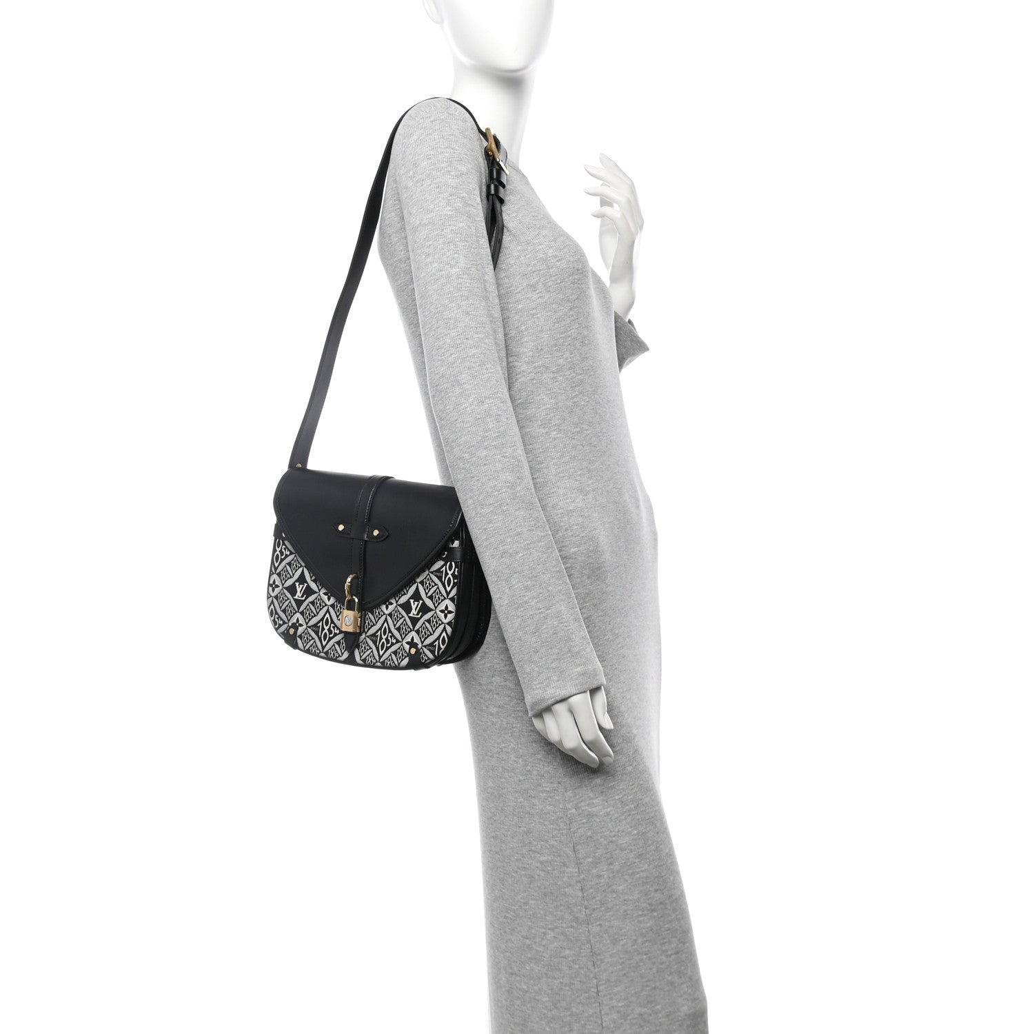 Louis Vuitton Jacquard Since 1854 Neo Saumur MM Grey 2 of 9