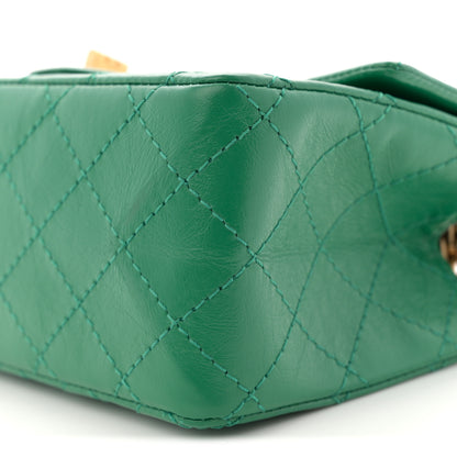 Chanel Aged Calfskin Quilted 2.55 Reissue Mini Flap Green 10 of 10